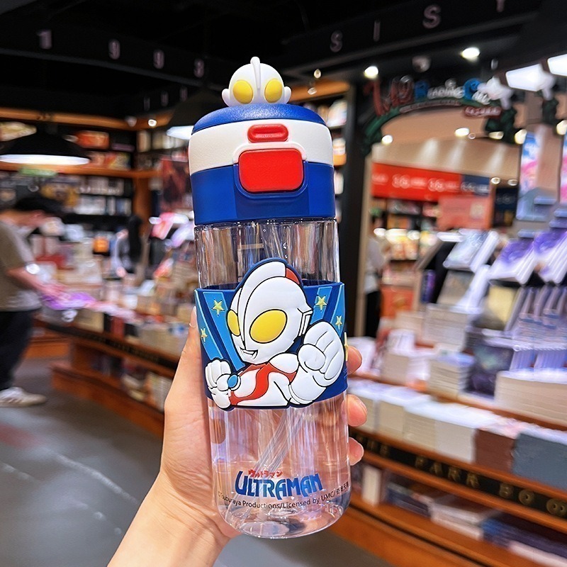 讓小孩愛上喝水【50款正版精品兒童水壺】直飲水壼吸管水壼兩用 蠟筆小新 汪汪隊 奧特曼水壼 庫洛米水壼-規格圖1