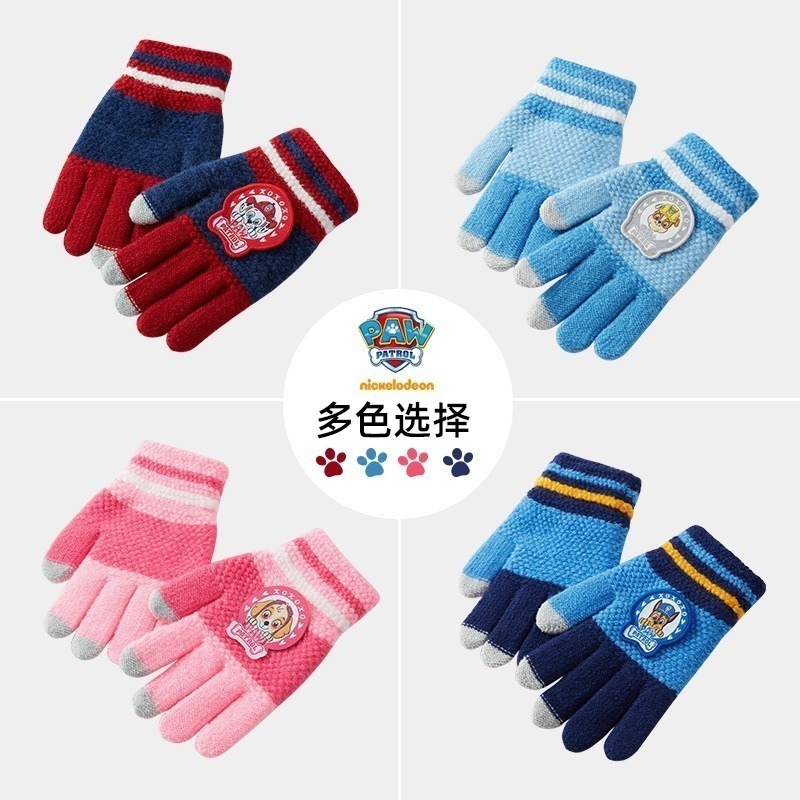 【正版汪汪隊手套/半指手套】防寒保暖 觸控手套 兒童手套 兒童保暖用品 小孩手套-細節圖4