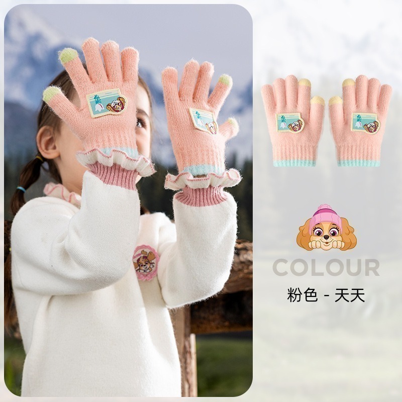 【正版汪汪隊手套/半指手套】防寒保暖 觸控手套 兒童手套 兒童保暖用品 小孩手套-規格圖6