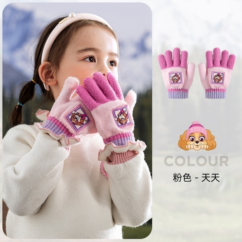【正版汪汪隊手套/半指手套】防寒保暖 觸控手套 兒童手套 兒童保暖用品 小孩手套-規格圖6