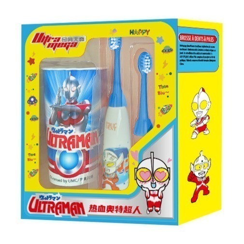 【正版授權奧特曼兒童牙刷/兒童電動牙刷】3-12歲 讓小孩愛上刷牙 超人力霸王 兒童電動牙刷禮盒-規格圖6