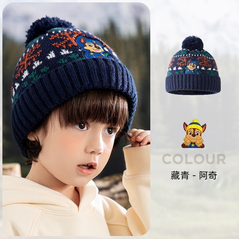 【正版汪汪隊保暖毛帽】 手套圍巾帽子 兒童保暖帽  兒童帽 小孩帽 阿奇帽-細節圖4
