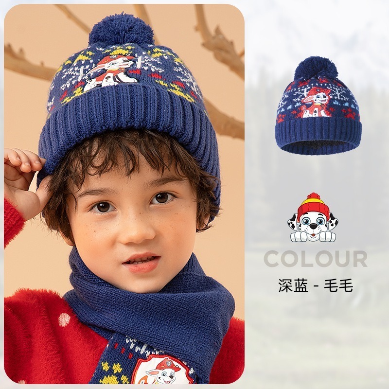 【正版汪汪隊保暖毛帽】 手套圍巾帽子 兒童保暖帽  兒童帽 小孩帽 阿奇帽-細節圖8
