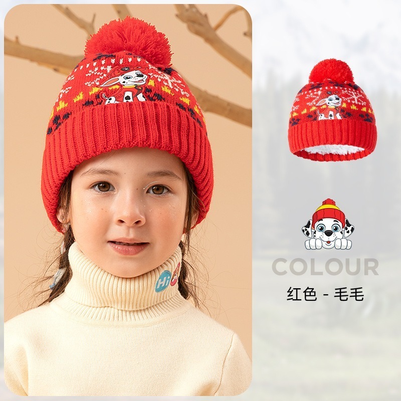 【正版汪汪隊保暖毛帽】 手套圍巾帽子 兒童保暖帽  兒童帽 小孩帽 阿奇帽-規格圖8