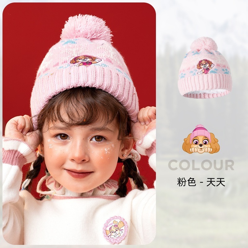 【正版汪汪隊保暖毛帽】 手套圍巾帽子 兒童保暖帽  兒童帽 小孩帽 阿奇帽-規格圖8