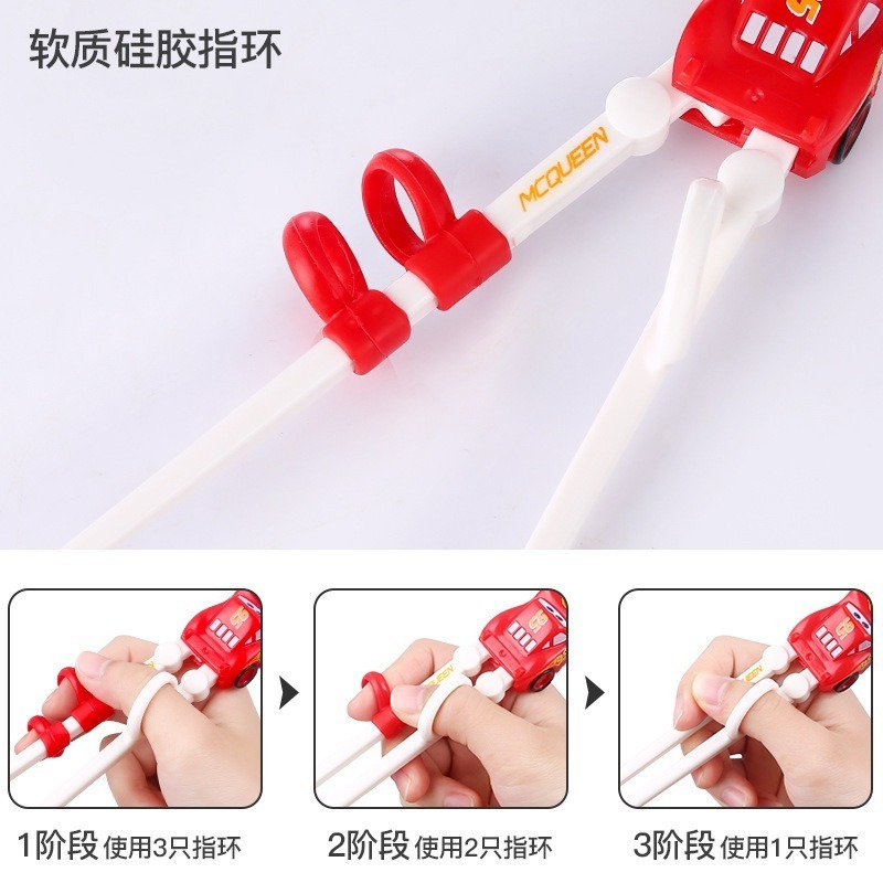 【卡通兒童學習筷 /湯叉〕】全正版汪汪隊阿奇 天天 POLI 奧特曼 泰羅 虎口學習筷 迪士尼公主 兒童餐具湯匙-細節圖5