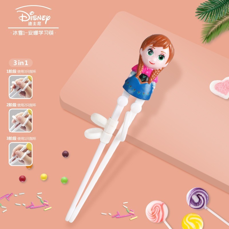 【卡通兒童學習筷 /湯叉〕】全正版汪汪隊阿奇 天天 POLI 奧特曼 泰羅 虎口學習筷 迪士尼公主 兒童餐具湯匙-規格圖7