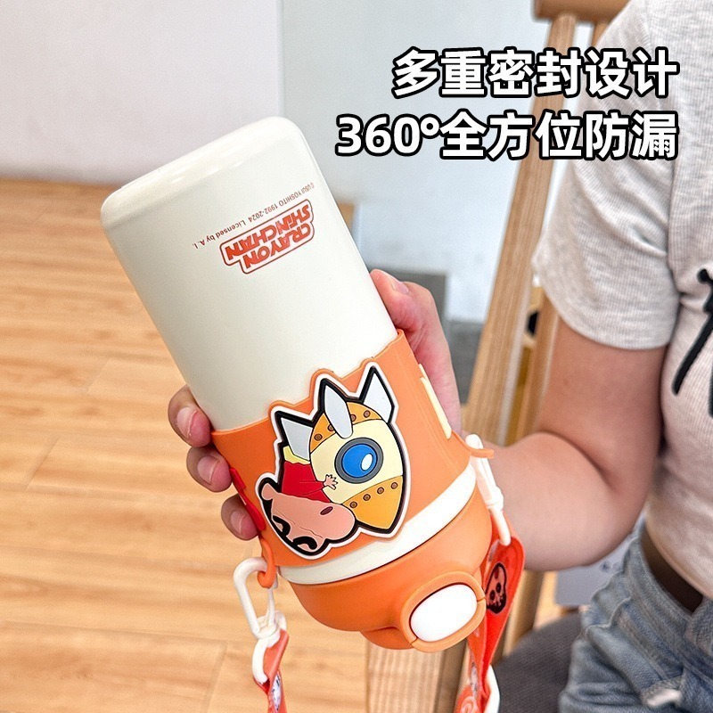 讓小孩愛上喝水 2025高顏質蠟筆小新保溫杯 兒童水壼 兒童保溫杯 幼兒園必備 冬天喝溫水-細節圖3