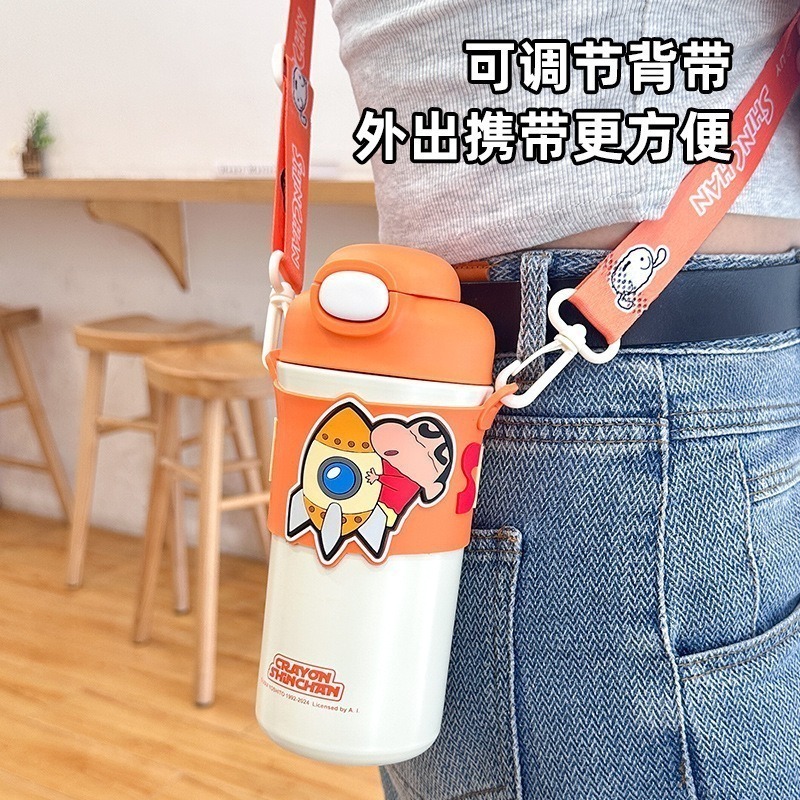 讓小孩愛上喝水 2025高顏質蠟筆小新保溫杯 兒童水壼 兒童保溫杯 幼兒園必備 冬天喝溫水-細節圖4