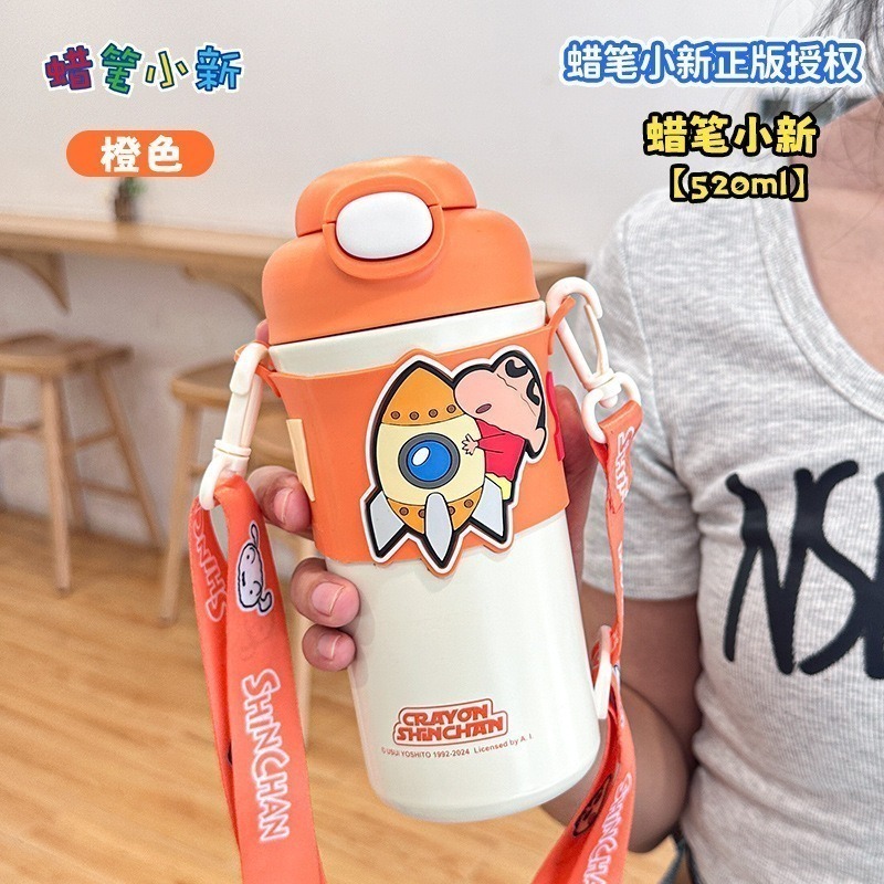 讓小孩愛上喝水 2025高顏質蠟筆小新保溫杯 兒童水壼 兒童保溫杯 幼兒園必備 冬天喝溫水-規格圖4