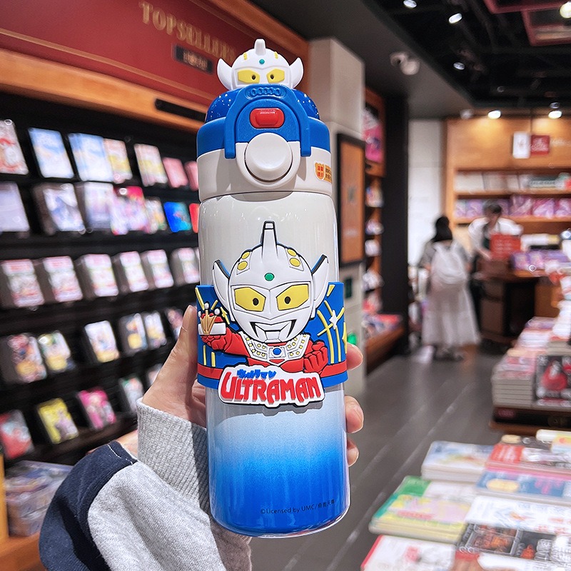 316雙飲保溫杯【奧特曼泰羅】公仔蓋