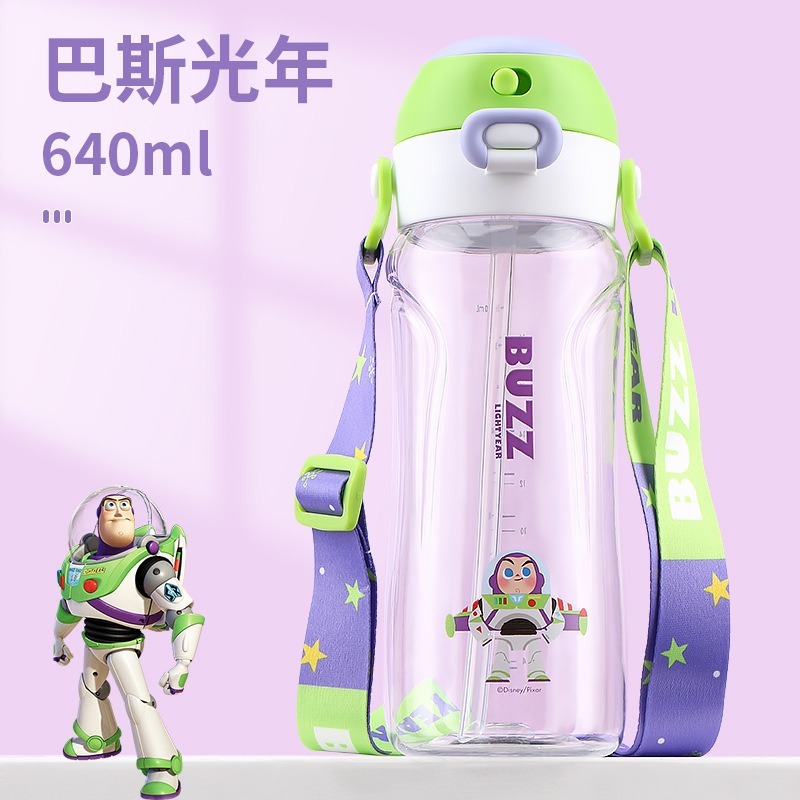 迪士尼聯名雙飲水壼 可替換兩用{直飲+吸管} 幼兒園水壼 兒童水壼 吸管杯 直飲杯 獨特一蓋雙飲 附背帶-規格圖7