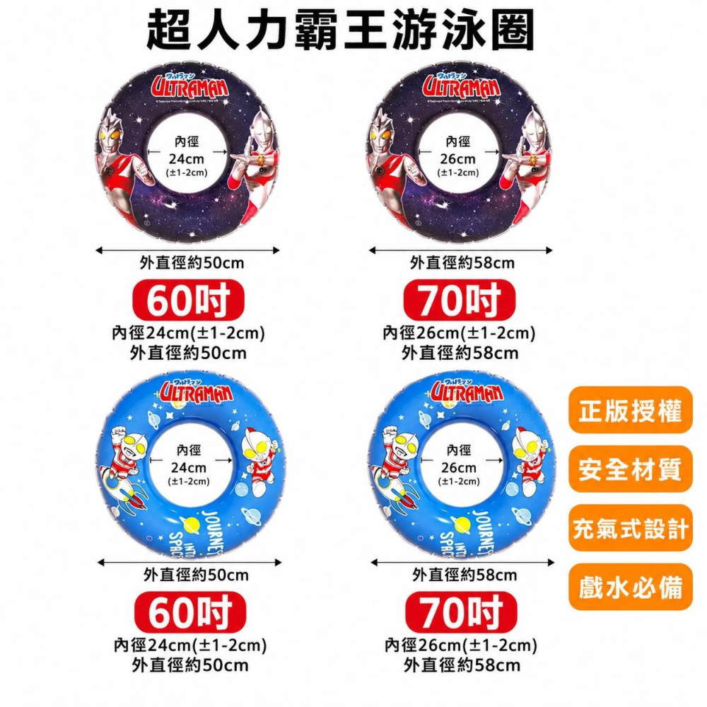 快速出貨【正版奧特曼兒童泳圈】手臂泳圈 3-12歲 10-40公斤  手臂泳圈 溫泉可使用-細節圖7