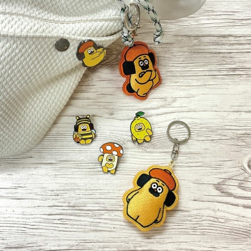 ⎪厭物日.studio⎪日本 插畫家 OHIGEnoPON 胡子碰碰刺繡鑰匙圈-細節圖7