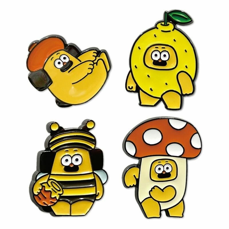 ⎪厭物日.studio⎪日本 插畫家 OHIGEnoPON 胡子碰碰質感徽章-細節圖6