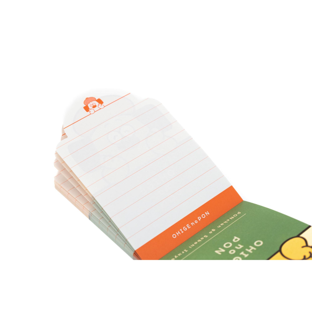 ⎪厭物日.studio⎪日本 插畫家 OHIGEnoPON 胡子碰碰 造型便條紙本-細節圖2