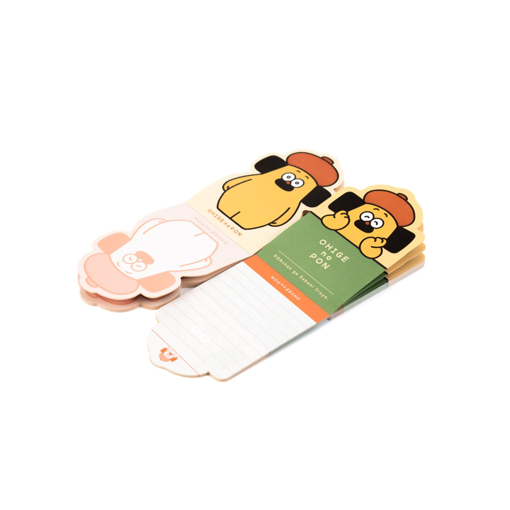 ⎪厭物日.studio⎪日本 插畫家 OHIGEnoPON 胡子碰碰 造型便條紙本-細節圖3