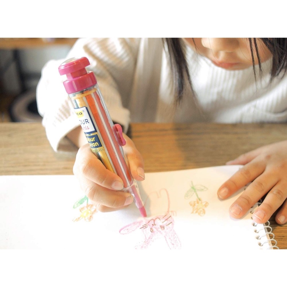 ⎪厭物日.studio⎪日本 Hightide penco 8色轉盤式旋轉蠟筆-細節圖9