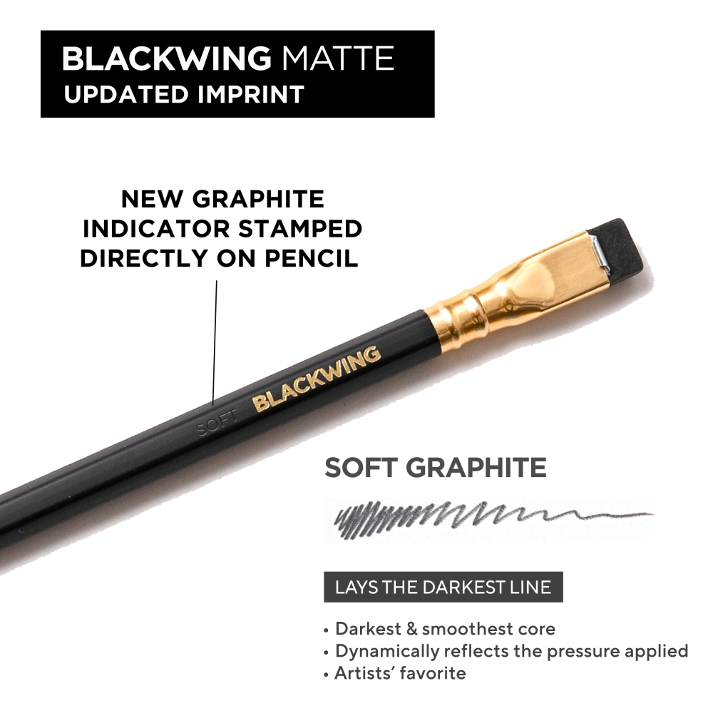 ⎪厭物日⎪美國BLACKWING 鉛筆-Palomino Blackwing Matte 經典黑-細節圖4