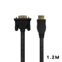 HDMI轉VGA 鍍金 扁線OD:2.2*7.8MM 黑 HDMI線 VGA線1.2m2m3m5m HDMI 轉VGA-規格圖6