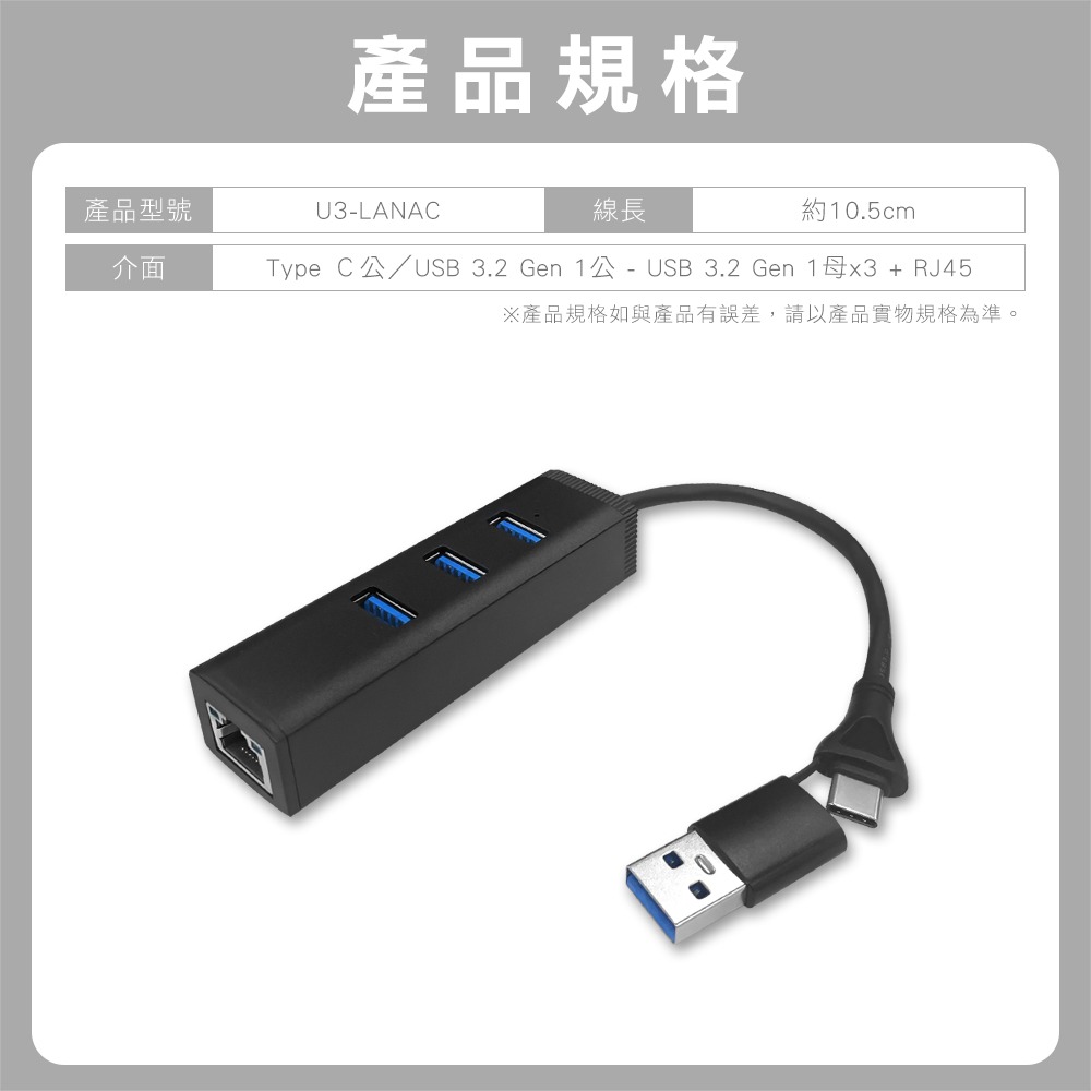 CX USB3.2 1G網路 3種款式 USB 擴充 台灣晶片 USB 3.0 網路卡 集線器5G速度 獨-細節圖8