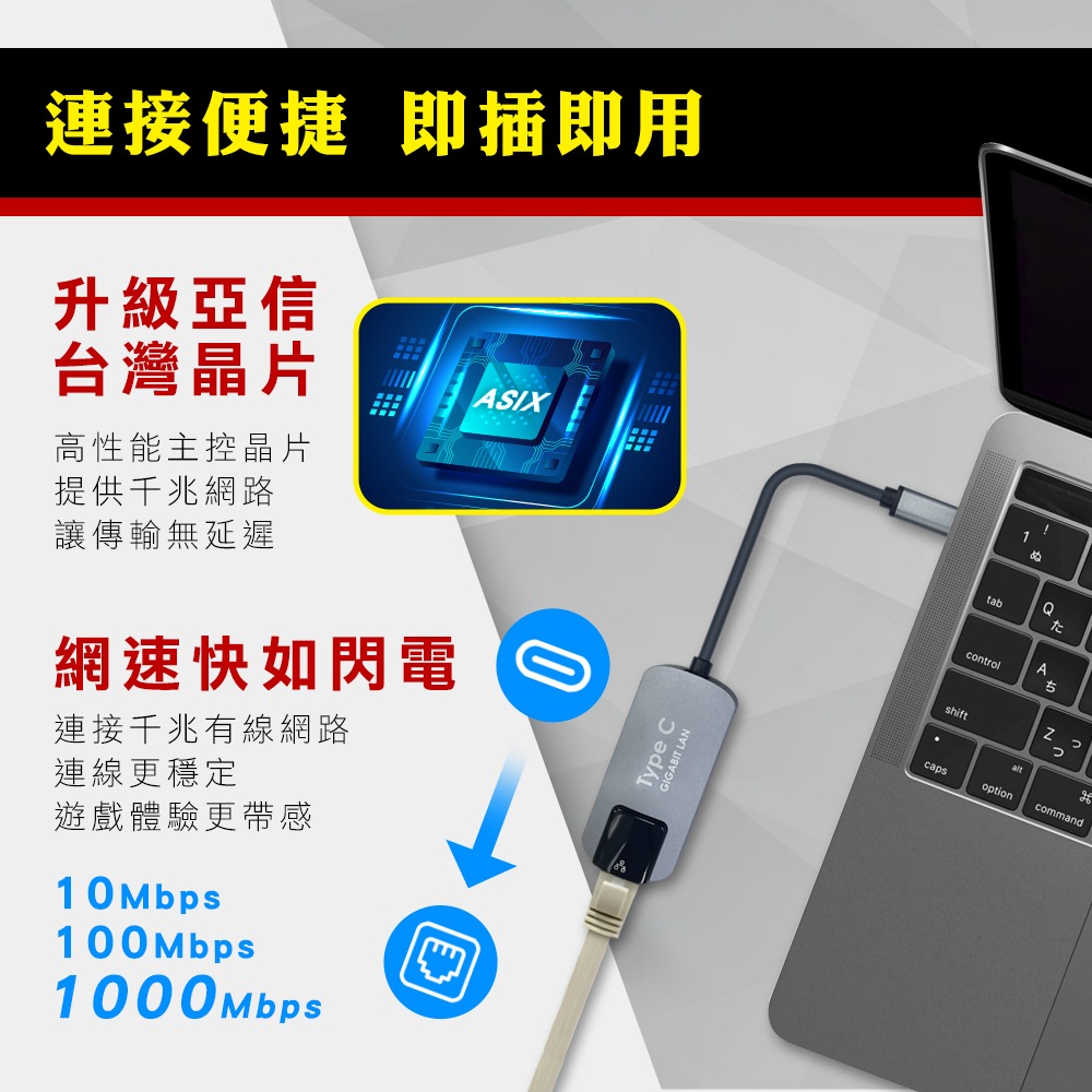 CX Type C 1Gbps高速外接網卡 台灣晶片 即插即用 USB 3.2 USB3.1網路卡 USB 網路卡-細節圖8