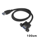 USB 3.2 5Gbps A公 A母延長線 附螺絲帶耳 黑24#+28# 有耳 30cm50cm100cm傳輸線-規格圖4