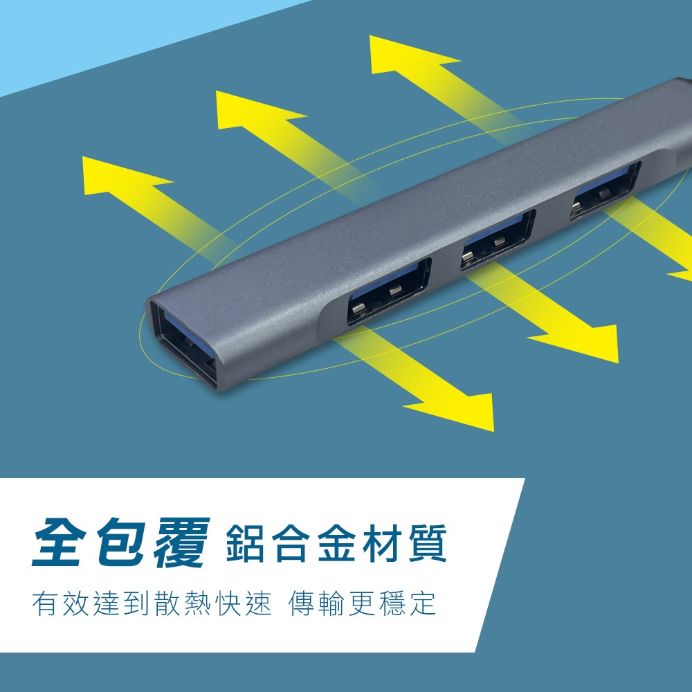 CX USB3.2集線器5Gbps 1+3配置 HUB USB擴充口 USB2.0 480Mbps 筆電 usb 擴充-細節圖3