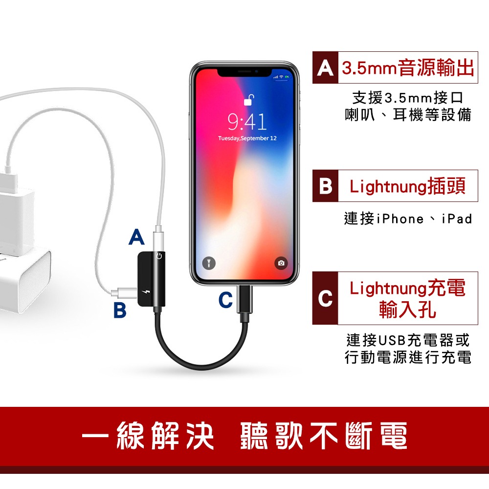 CX lightning轉3.5mm耳機轉接器 Lightning 蘋果-細節圖3