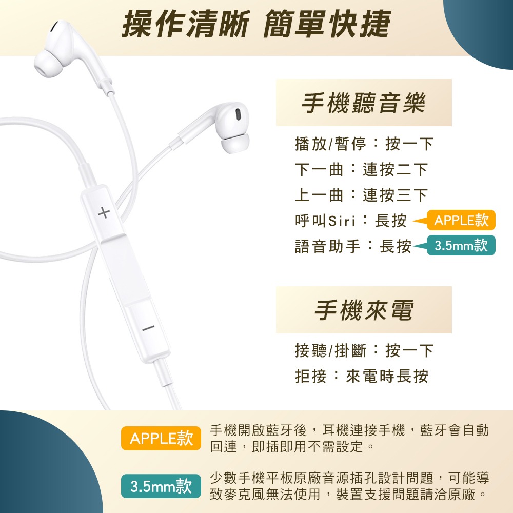 CX 美聲時尚線控耳機麥克風 lightning耳機 3.5mm耳機 安卓手機 平板 兩種接頭可選-細節圖8