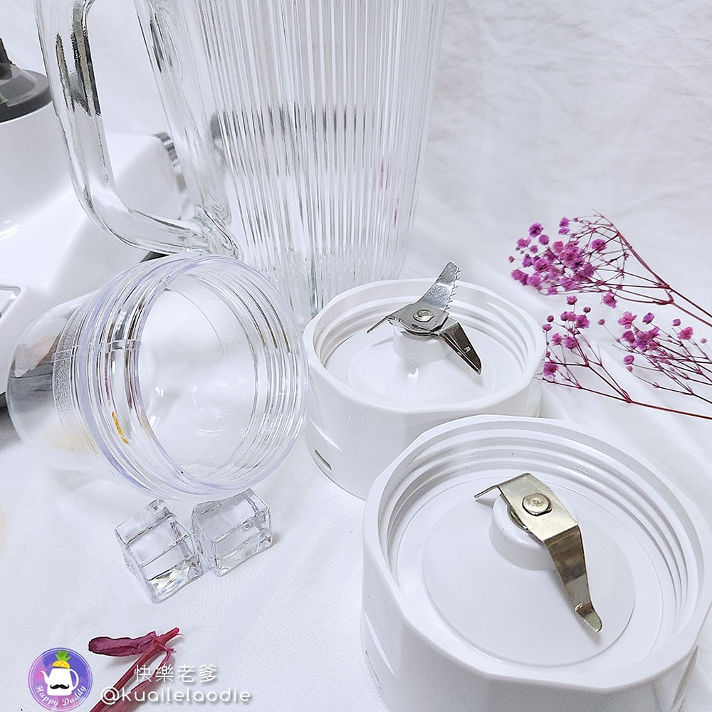 【歐斯樂】1600cc 2合1玻璃杯果汁機/附研磨杯/可研磨乾粉 HLC-757-細節圖7