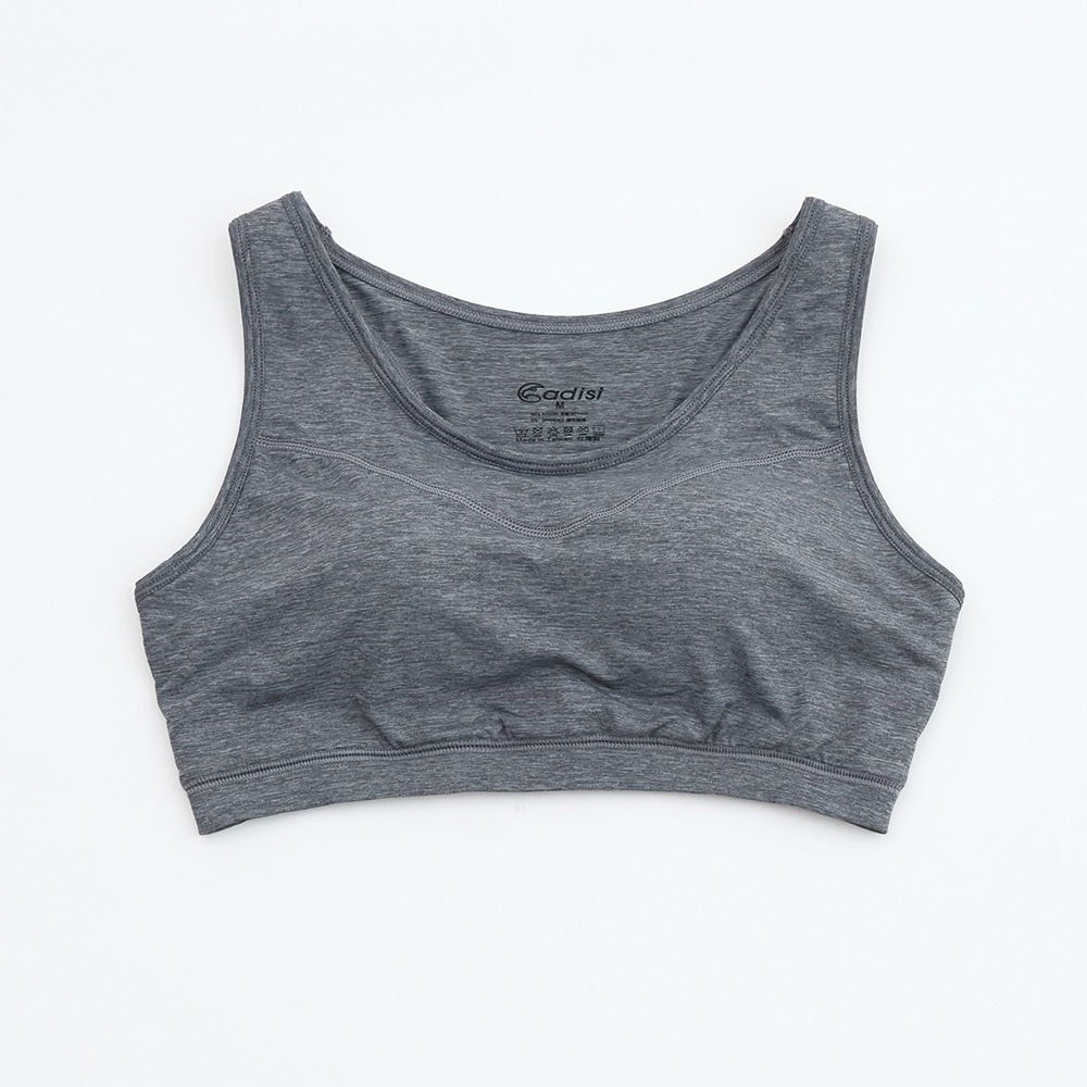 ADISI WINCOOL涼感舒適機能運動內衣 AU2411037 暗岩灰 (S-2XL)｜吸濕排汗 快乾 彈性 胸衣-細節圖2
