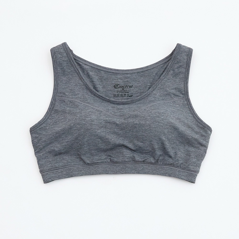 ADISI WINCOOL涼感舒適機能運動內衣 AU2411037 暗岩灰 (S-2XL)｜吸濕排汗 快乾 彈性 胸衣-細節圖2