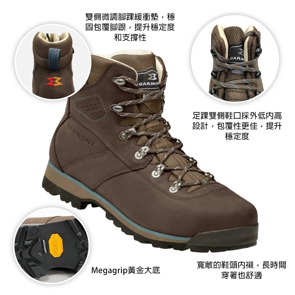 GARMONT 女款 GTX 中筒健行鞋 Pordoi Nubuck WMS 002769-細節圖5