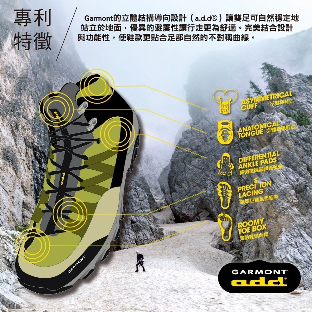 Garmont 女款 GTX 中筒越野疾行健走鞋 9.81 N AIR G MID WMS 001733-細節圖9