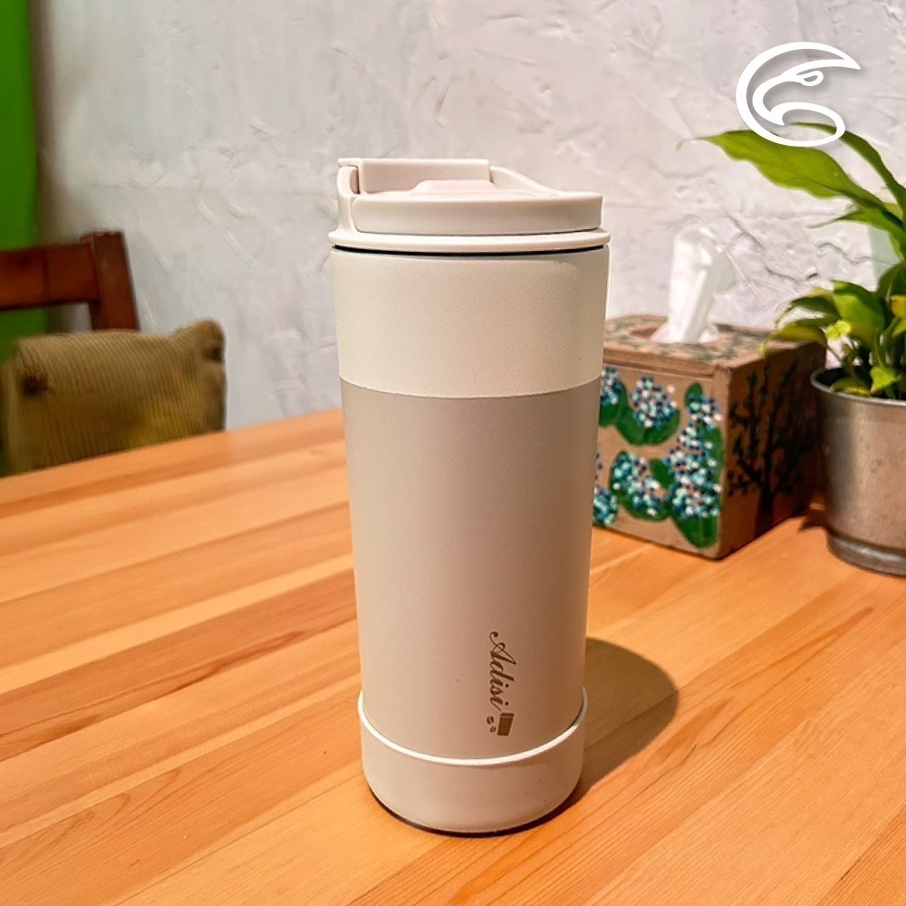 ADISI 手提隨行保溫咖啡杯 AS24096 【雲朵奶蓋 / 600ml 】｜旅行 陶瓷塗層 環保杯 陶瓷咖啡杯-細節圖3