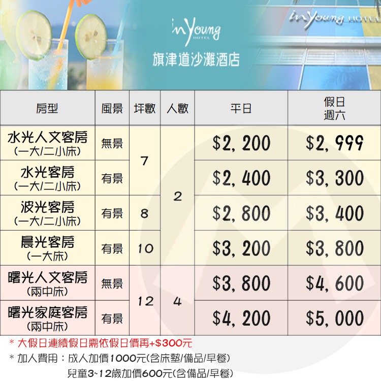 (瑪利歐旅遊網)高雄．旗津道沙灘酒店『各房型住宿乙晚+早餐+閱讀區+停車位』鄰近沙灘、旗津老街-細節圖2