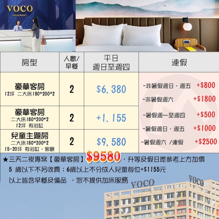 嘉義新地標33 層樓高(瑪利歐新商品下殺)全台首間洲際酒店「嘉義福容 voco 酒店」含早餐+泳池+兒童遊戲室-細節圖2