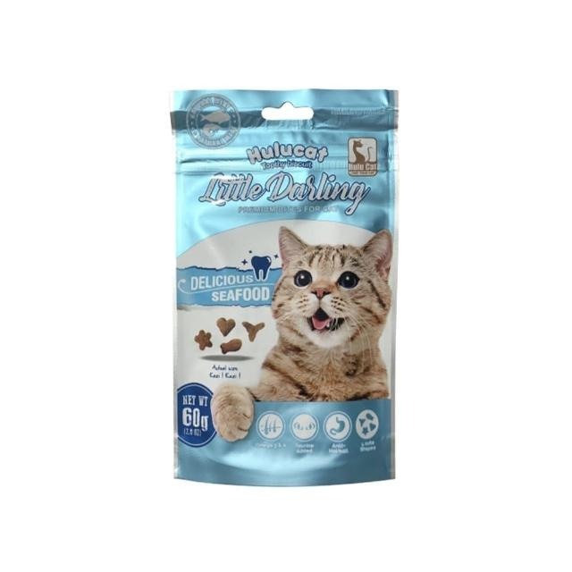 【毛小孩寵物生活館】HULUCAT卡滋化毛潔牙餅 60g 貓咪餅乾 貓咪潔牙餅-細節圖7