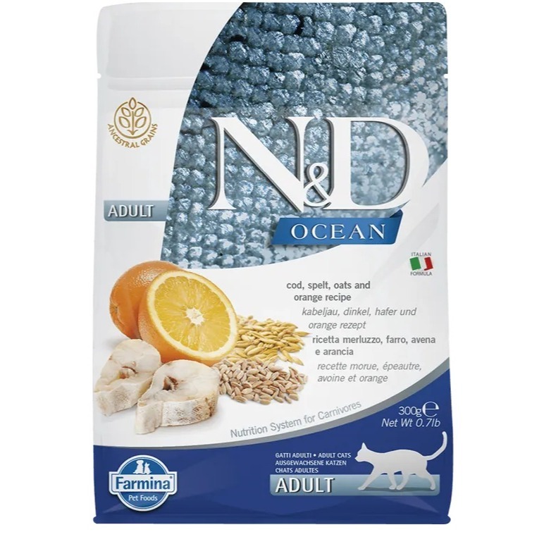 法米納-天然低穀貓飼料 1.5KG (成貓、雞肉石鱈魚甜橙)-細節圖2