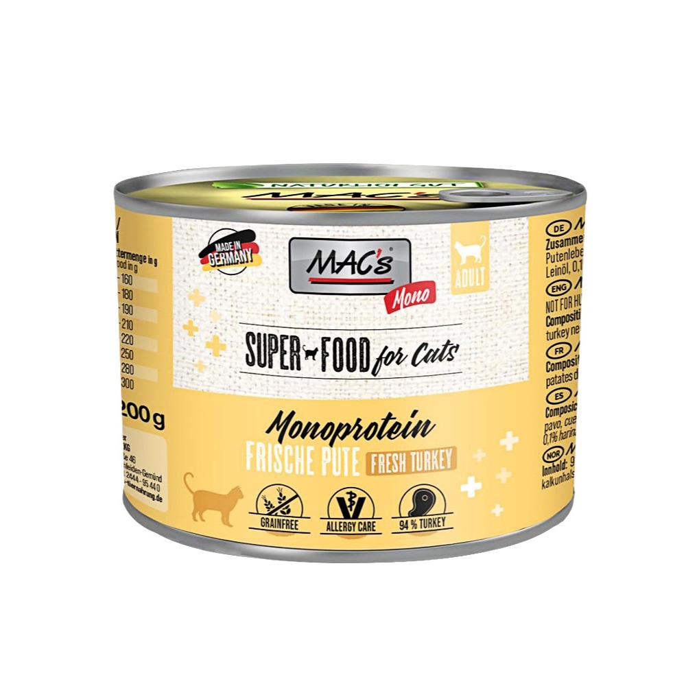 【毛小孩寵物生活館】德國馬克Mac＇s 無穀主食貓罐200g (七種口味-細節圖7