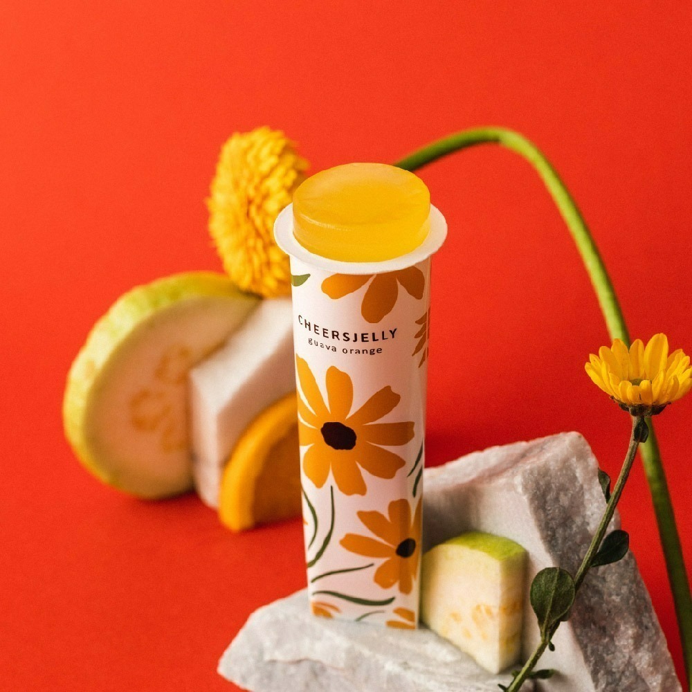 Cheersjelly舉杯低卡凍膳食纖維款ｘ芭樂柳橙蒟蒻凍1盒6根入-細節圖3