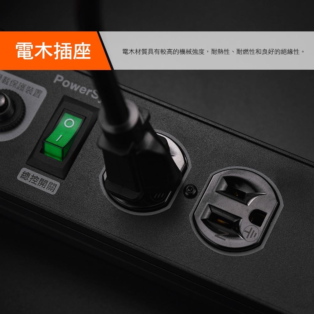 群加 PowerSync 一開多插鋁合金防雷擊抗搖擺延長線/1.8m-細節圖7