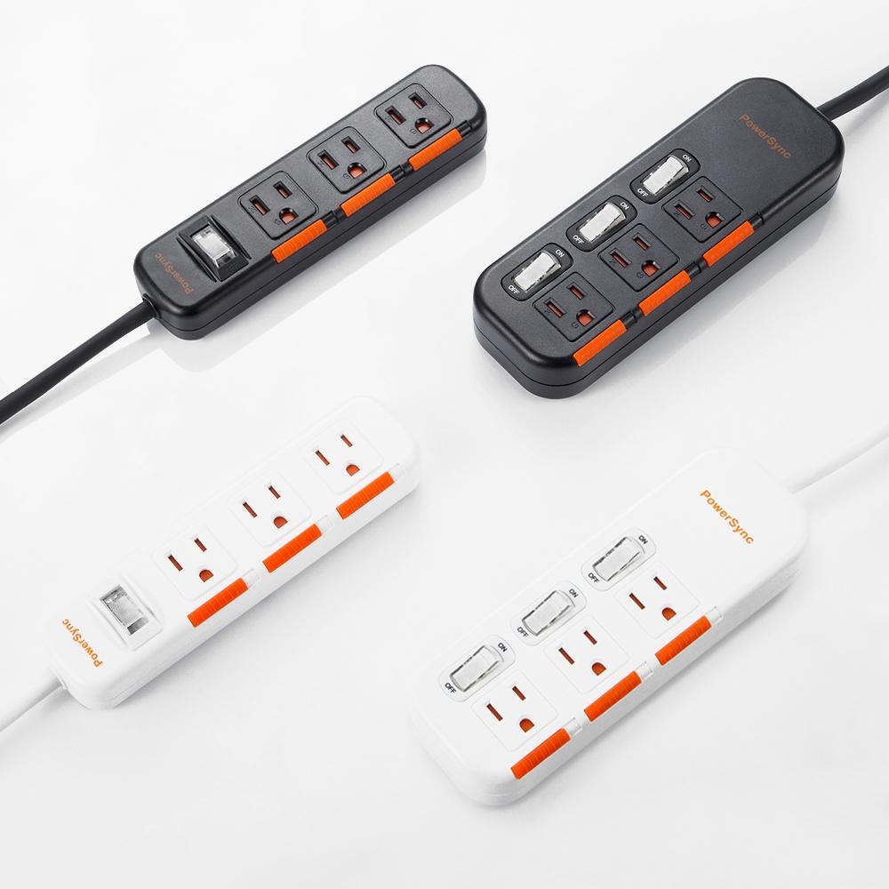 群加 PowerSync 1開3插滑蓋防塵防雷擊延長線/1.2M/1.8M/2.7M/4.5M/黑色/白色-細節圖2