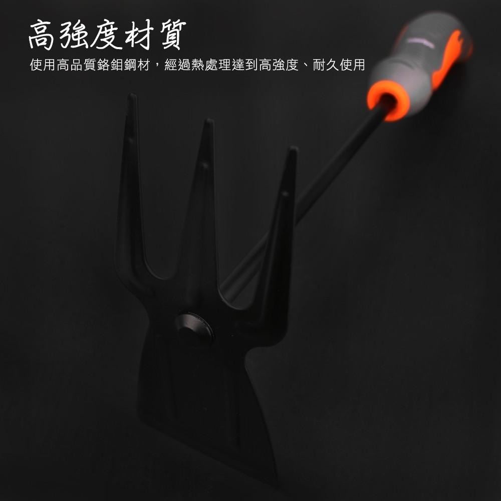 群加 PowerSync 雙頭防滑兩用鋤(鋤頭+三爪耙)/園藝工具/台灣製造(WGH-CE308)-細節圖5