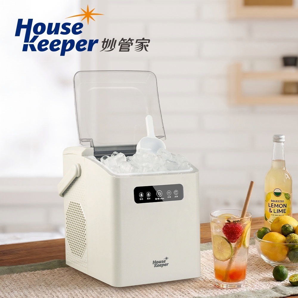 妙管家 微電腦全自動觸控極速製冰機(燕麥白) HK-003GR 桌上型 可自動清洗 戶外露營 家用-細節圖4