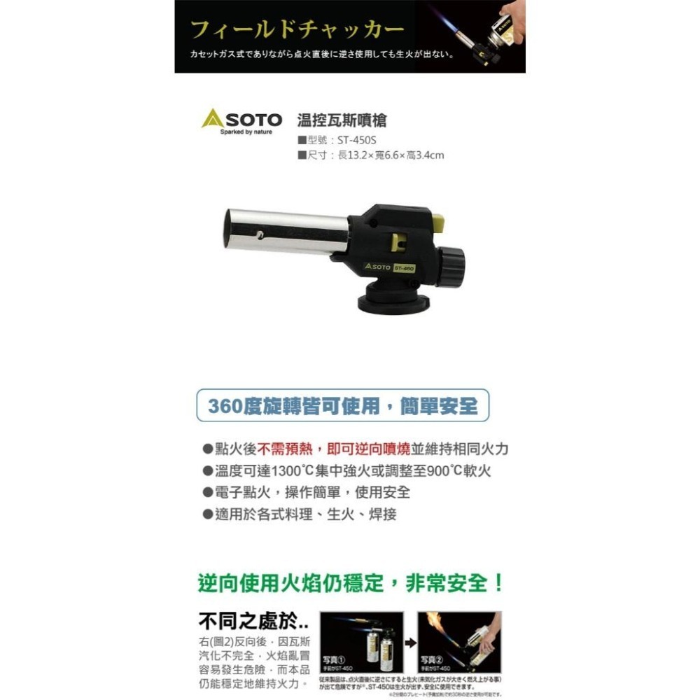 日本 SOTO   溫控瓦斯噴槍 ST-450S-細節圖3