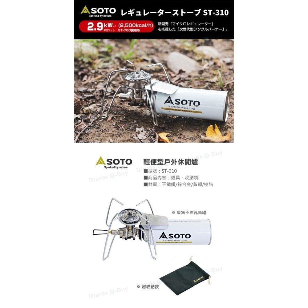 日本SOTO 迷你穩壓蜘蛛爐 ST-310(露營野營休閒爐 登山瓦斯爐 輕量便攜卡式爐)-細節圖3