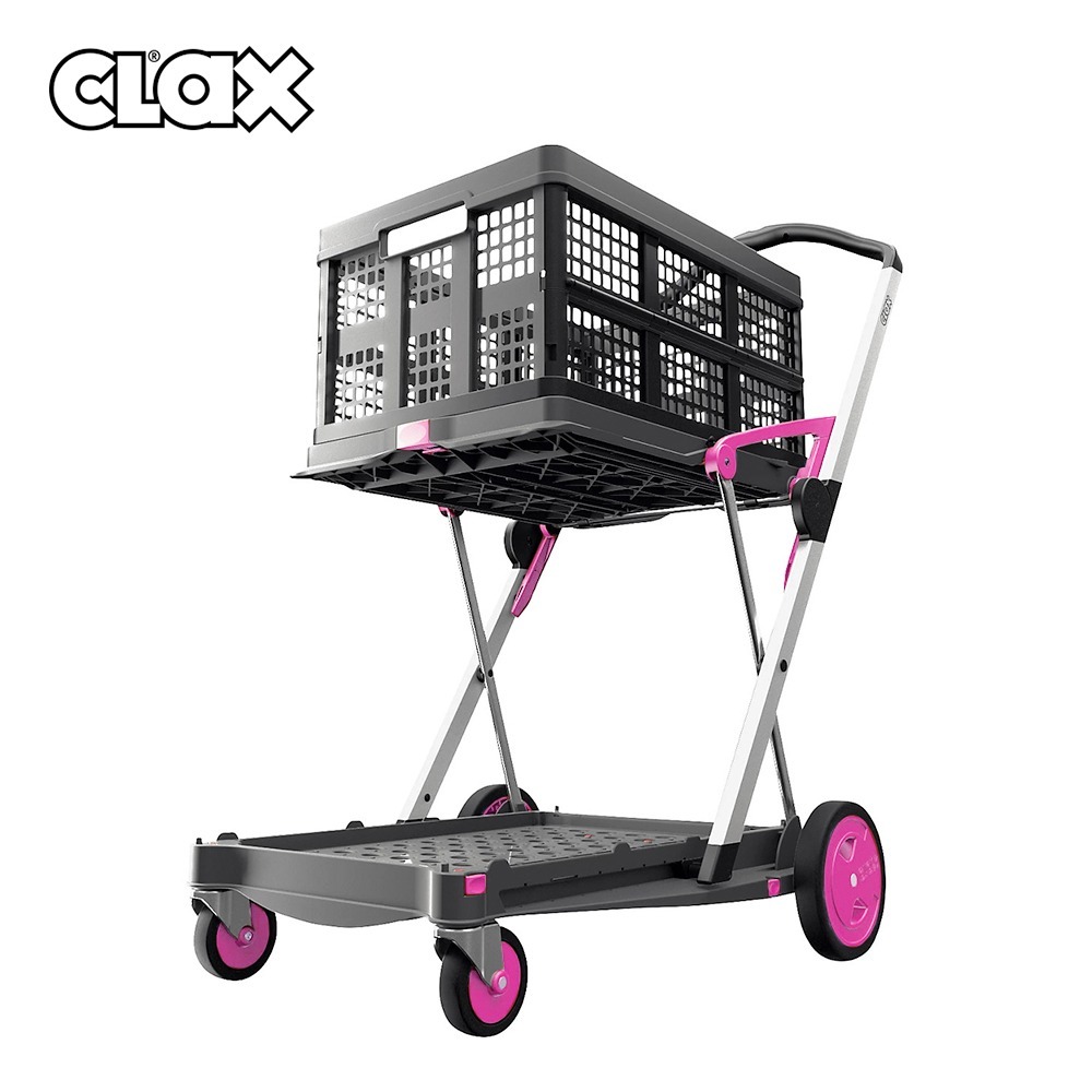 德國CLAX 多功能折疊式手推車 (孔雀綠/耀石灰/寶石紅/經典黑/浪漫粉)-規格圖9
