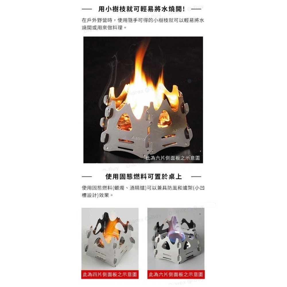 日本 SOTO   迷你焚火台（六面） ST-942-細節圖7